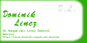 dominik lincz business card